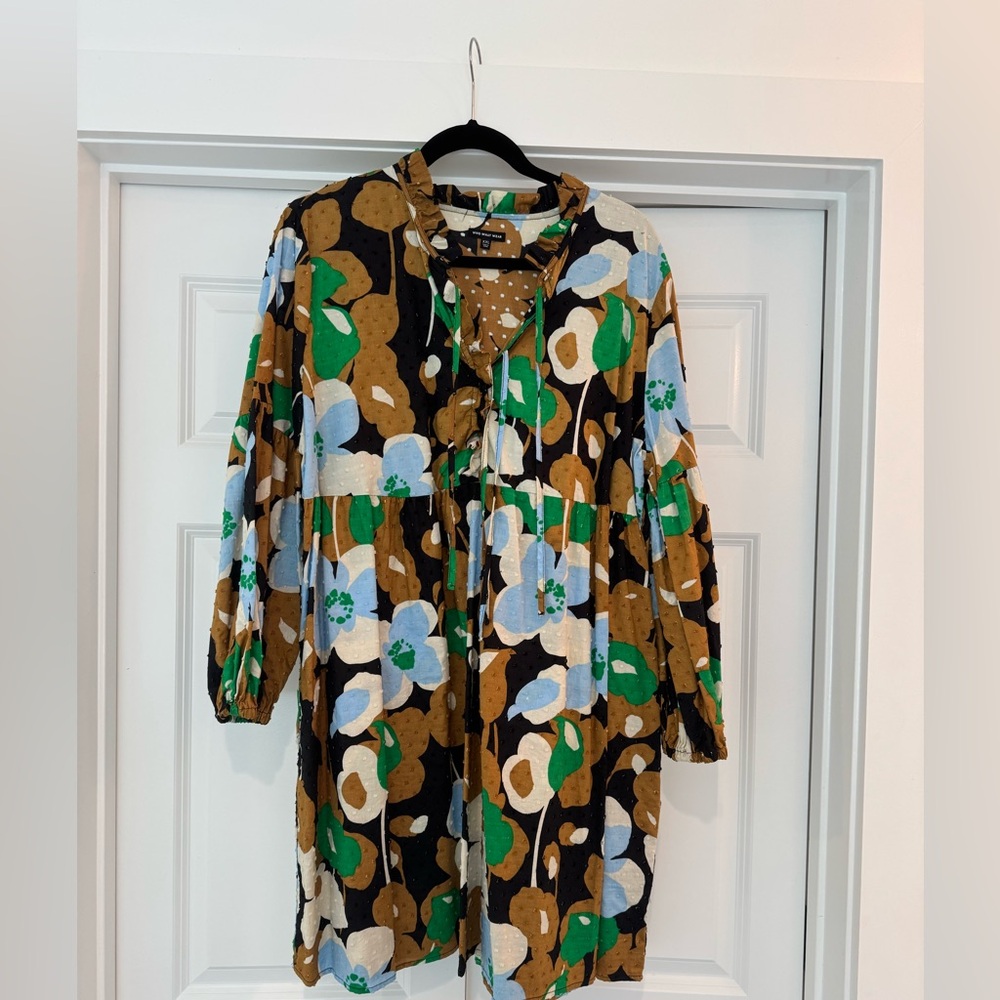 Who What Wear Floral Ruffle Dress